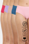 Zivame Anti-Microbial Medium Rise Full Coverage Hipster Panty (Pack of 5) - Multicolor — thumbnail 1